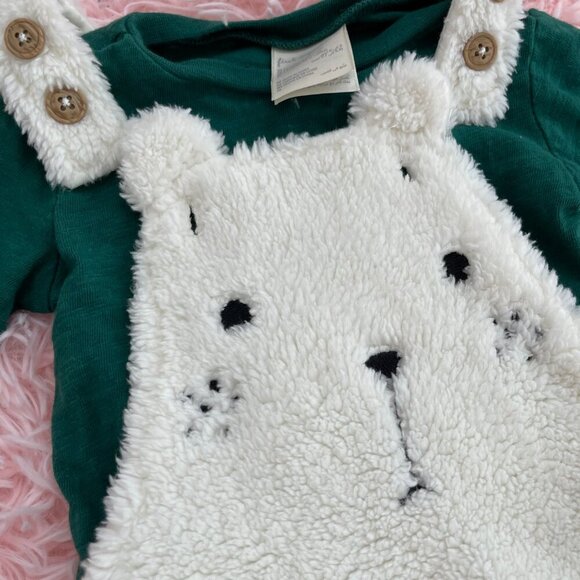 2 piece teddy overalls - Picture 3 of 3